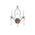 Livex Lighting Chesterfield 6422-71 120W 2-Lumières Bronze doré vénitien appliqué à la main Applique Murale