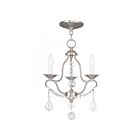Livex Lighting 6423-91 Chesterfield 3-lumières 180W Nickel brossé Lustre
