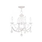 Livex Lighting 6424-60 Chesterfield 4-lumières 240W Blanc antique Lustre