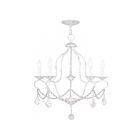 Livex Lighting 6435-60 Chesterfield 5-lumières 300W Blanc antique Lustre