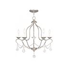 Livex Lighting 6435-91 Chesterfield 5-lumières 300W Nickel brossé Lustre