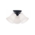 Livex Lighting Ridgedale 6462-04 3-Lumières 180W Noir Plafonnier Semi Encastré