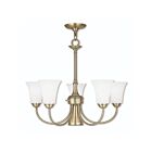 Livex Lighting 6465-01 Ridgedale 6-lumières 550W Laiton antique Lustre