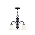 Livex Lighting 6474-04 Ridgedale 3-Lumières 300W Noir Cabriolet Plafonnier semi-encastré ou Suspendu