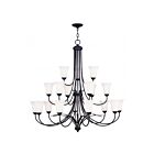 Livex Lighting 6479-04 Ridgedale 18-lumières 1080W Noir Lustre