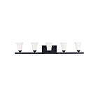 Livex Lighting 6485-04 Ridgedale 5-Lights 500W Nickel brossé Luminaire de vanité