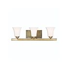Livex Lighting 6493-01 Ridgedale 3-Lights 300W Nickel brossé Luminaire de vanité