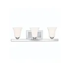 Livex Lighting 6493-05 Ridgedale 3-Lights 300W Nickel brossé Luminaire de vanité