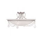 Livex Lighting Chesterfield 6525-91 3-Lumières 225W Nickel brossé Plafonnier Semi Encastré