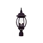 Livex Lighting Frontenac 7526-14 3-Lumières 180W Noir texturé Lanterne de poteau extérieure