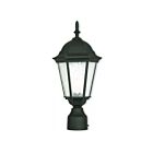 Livex Lighting Hamilton 75464-14 1-Lumière 100W Noir texturé Lanterne de poteau extérieure