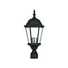 Livex Lighting Hamilton 75468-14 3-Lumières 180W Noir texturé Lanterne de poteau extérieure