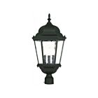 Livex Lighting Hamilton 75474-14 3-Lumières 180W Noir texturé Lanterne de poteau extérieure