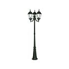Livex Lighting Hamilton 75478-14 3-Lumières 300W Noir texturé Lanterne de poteau extérieure