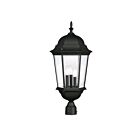 Livex Lighting Hamilton 7568-14 3-Lumières 180W Noir texturé Lanterne de poteau extérieure
