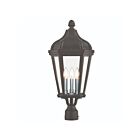 Livex Lighting Morgan 76194-14 3-Lumières 180W Noir texturé Lanterne de poteau extérieure