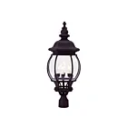 Livex Lighting Frontenac 7703-14 4-Lumières 240W Noir texturé Lanterne de poteau extérieure