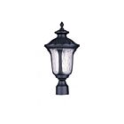 Livex Lighting Oxford 7855-14 1-Lumière 100W Noir texturé Lanterne de poteau extérieure