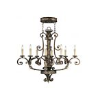 Livex Lighting 8538-64 Seville 8-lumières 480W Bronze Palacial avec accents dorés Lustre