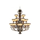 Livex Lighting 8539-64 Seville 18-lumières 720W Bronze Palacial avec accents dorés Lustre