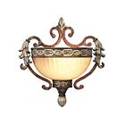 Livex Lighting Seville 8540-64 60W 1-Lumière Bronze palais avec accents dorés Applique Murale