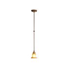 Livex Lighting 8570-63 Verona 1-Lumière 60W Bronze Vérone appliqué à la main avec des accents de feuille d'or vieillie Suspendu