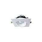 Cardan ajustable LED carré Venus 4" Lotus LED AD-LED-4-S12W-DTW-WH-LREY-SQ 12W blanc