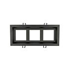 Lotus LED LLL-M3-BK Garniture encastrée noire à trois têtes