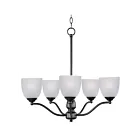 Maxim Lighting 10065FTBK Stefan 5-Lumières 300W Noir Incandescence Lustre