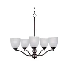 Maxim Lighting 10065FTOI Stefan 5-Lumières 300W Bronze frotté à l'huile Incandescence Lustre