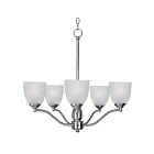 Maxim Lighting 10065FTSN Stefan 5-Lumières 300W Nickel satiné Incandescence Lustre