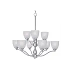 Maxim Lighting 10066FTSN Stefan 9-Lumières 540W Nickel satiné Incandescence Lustre