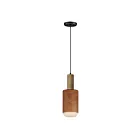 Maxim Lighting 10092WWDTN Scout 1-Lumière 9W Bois vieilli/Cuir beige Suspendu