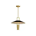 Maxim Lighting 10098BKSBR Tahoe 2-Lumières 14W Noir/Laiton satiné Suspendu