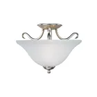 Maxim Lighting 10120FTSN Basix 2-lumières Plafonnier semi encastré