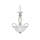 Maxim Lighting 10121FTSN Basix 3-Lumières 180W Nickel satiné Suspendu