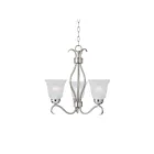 Maxim Lighting 10123FTSN Basix 3-Lumières 180W Nickel satiné Incandescence Lustre