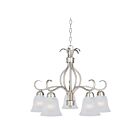 Maxim Lighting 10124FTSN Basix 5-Lumières 300W Nickel Satiné Incandescence Lustre
