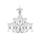 Maxim Lighting 10128FTSN Basix 9-Lumières 540W Nickel satiné Incandescence Lustre