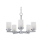 Maxim Lighting 10205FTSN Corona 5-Lumières 300W Nickel satiné Incandescence Lustre