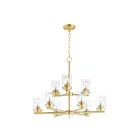 Maxim Lighting 10206CLSBR Corona 9-Lumières 540W Laiton satiné Incandescence Lustre
