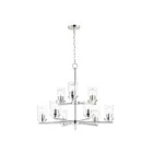 Maxim Lighting 10206CLSN Corona 9-Lumières 540W Nickel satiné Incandescence Lustre
