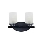Maxim Lighting Corona 10212FTBK 2-lumières 60W Noir Vanité