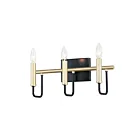Maxim Lighting Sullivan 10253BKGLD 3-lumières 60W Noir/Or Vanité