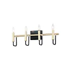 Maxim Lighting Sullivan 10254BKGLD 4-Lumières 240W Or noir Luminaire de vanité