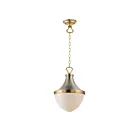 Maxim Lighting 10384WTSNSBR Conrad 1-Lumière 60W Nickel satiné/laiton satiné Suspendu