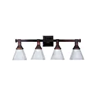 Maxim Lighting Brentwood 11079FTOI 4-lumières 60W Bronze huilé Vanité