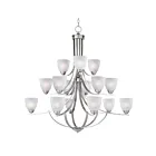 Maxim Lighting 11228FTSN Axis 15-Lumières 600W Nickel Satiné Incandescence Lustre