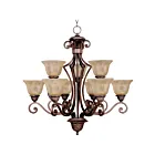Maxim Lighting 11245SAOI Symphony 9-Lumières 540W Bronze frotté à l'huile Incandescence Lustre