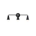 Maxim Lighting Lovell 11263BKSBR 3-lumières 60W Noir/Laiton satiné Vanité
